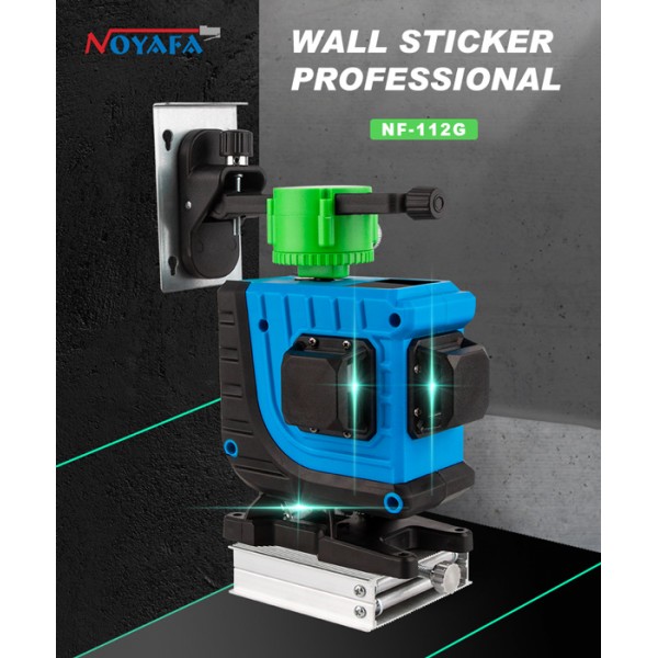 NOYAFA γραμμικό αλφάδι laser NF-112G, με πράσινη δέσμη 12 ακτίνων 3D - NOYAFA