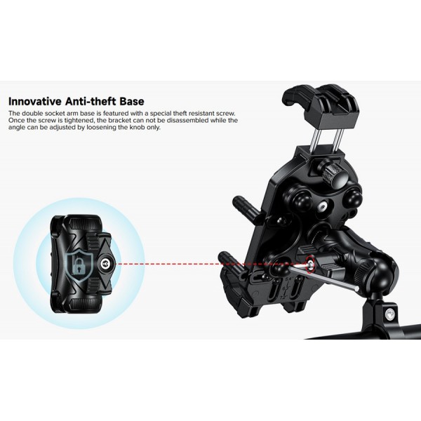 ULEFONE βάση ποδηλάτου για smartphone Armor Mount Pro AM01, μαύρη
