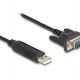 DELOCK καλώδιο USB σε RS-232 66461, 921.6Kbps, 50cm, μαύρο