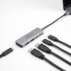 DELOCK USB hub 64239, 4x θυρών, 5Gbps, USB-C σύνδεση, γκρι