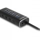 DELOCK USB hub 64233 με διακόπτες, 4 θυρών, 10Gbps, USB-C σύνδεση, μαύρο