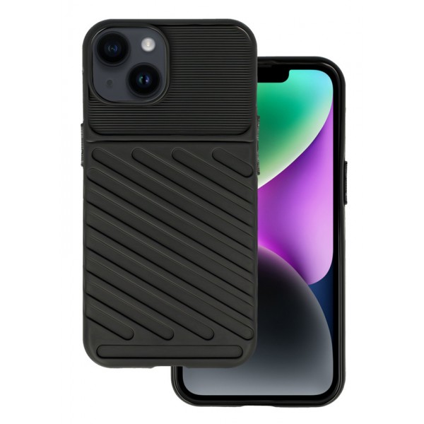 POWERTECH Θήκη Thunder MOB-1922 για iPhone 15 Plus, μαύρη - Powertech