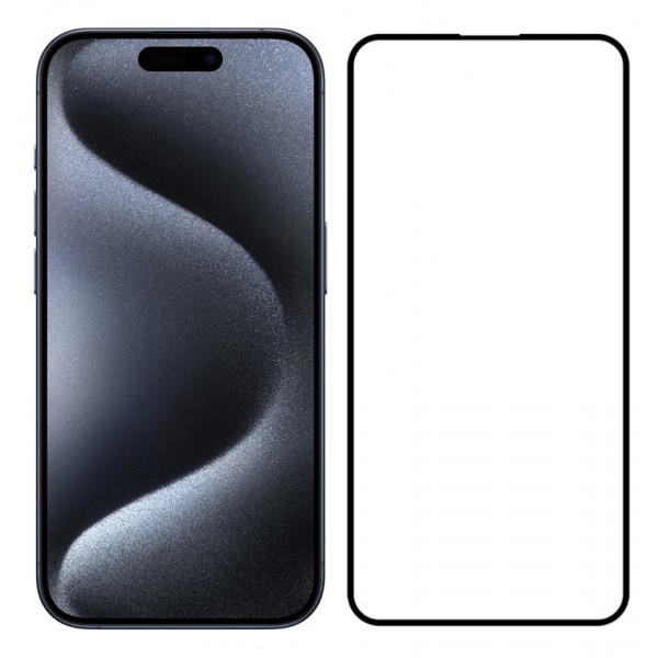 POWERTECH tempered glass 5D TGC-0659 για iPhone 15 Pro, full glue - Tempered Glass