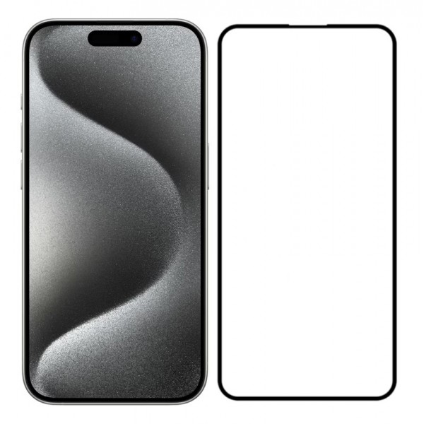 POWERTECH tempered glass 5D TGC-0660 για iPhone 15 Pro Max, full glue - Tempered Glass