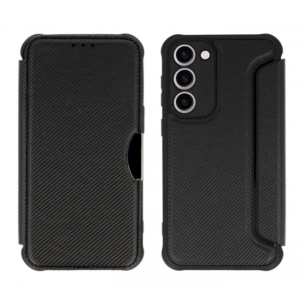 POWERTECH θήκη Razor Carbon MOB-1907 για Samsung Galaxy S23, μαύρη - Powertech