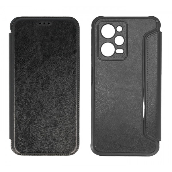 POWERTECH θήκη Razor Leather MOB-1914, Xiaomi Note 12 Pro/X5 Pro, μαύρη - Powertech