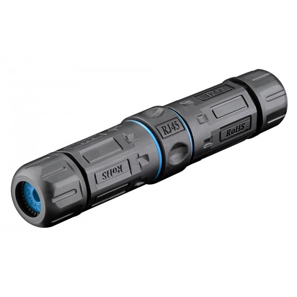 GOOBAY αδιάβροχος σύνδεσμος RJ45 Cat 6A 59582, IP68, μαύρος - Διάφορα Δικτύου