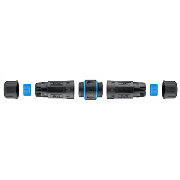 GOOBAY αδιάβροχος σύνδεσμος RJ45 Cat 6A 59582, IP68, μαύρος