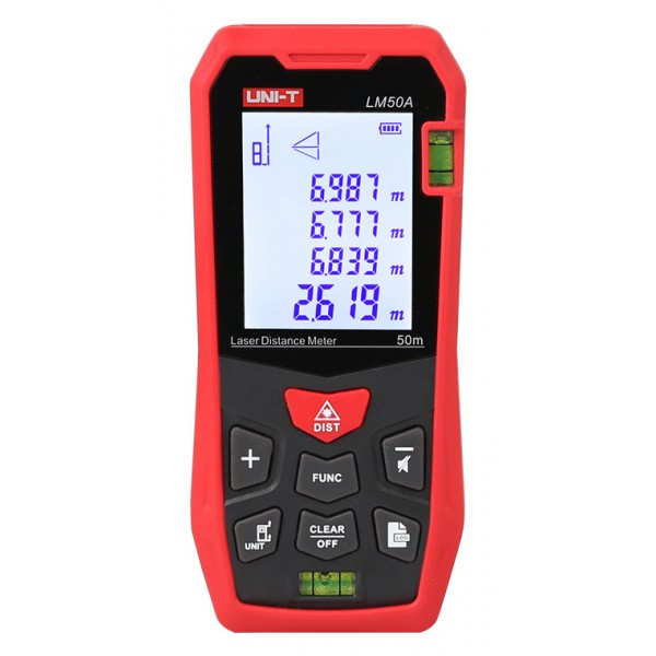 UNI-T laser μετρητής απόστασης LM50A, m/ft/in, 50m - UNI-T