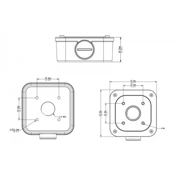 UNIARCH βάση κάμερας TR-JB05-A-IN, μεταλλική, λευκή - UNIARCH