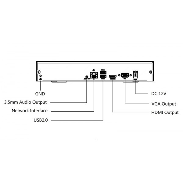 UNIARCH NVR καταγραφικό NVR-110E2, H.265/H.264, 8MP, 10 κανάλια - UNIARCH