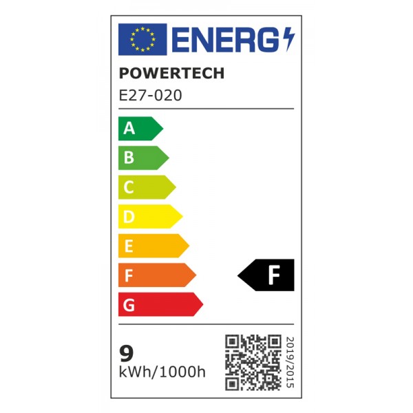 POWERTECH LED λάμπα E27-020, 9W, 4000K, E27, 820lm - Powertech