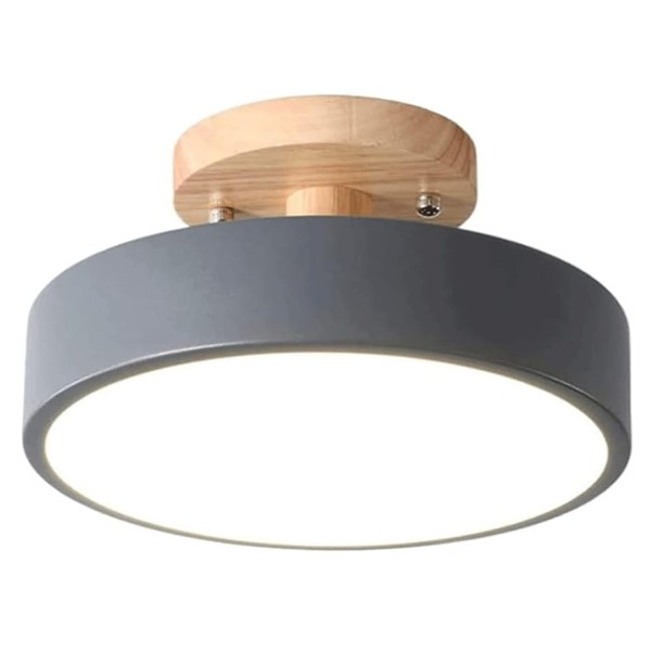 POWERTECH LED φωτιστικό οροφής HLL-0119, 12W, 4000K, Φ18x12cm, γκρι - Φωτιστικά Οροφής