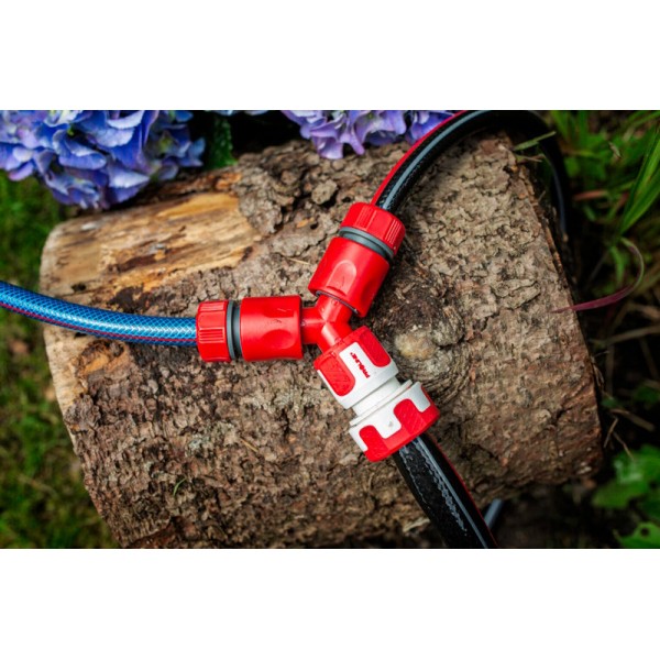 PROLINE διακλαδωτής 3 ταχυσυνδέσμων 99217, 1/2", κόκκινος - PROLINE