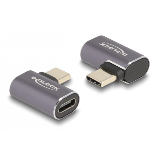 DELOCK αντάπτορας USB-C 60047, αρσενικό σε θηλυκό, 100W, 40Gbps, γκρι - DeLock