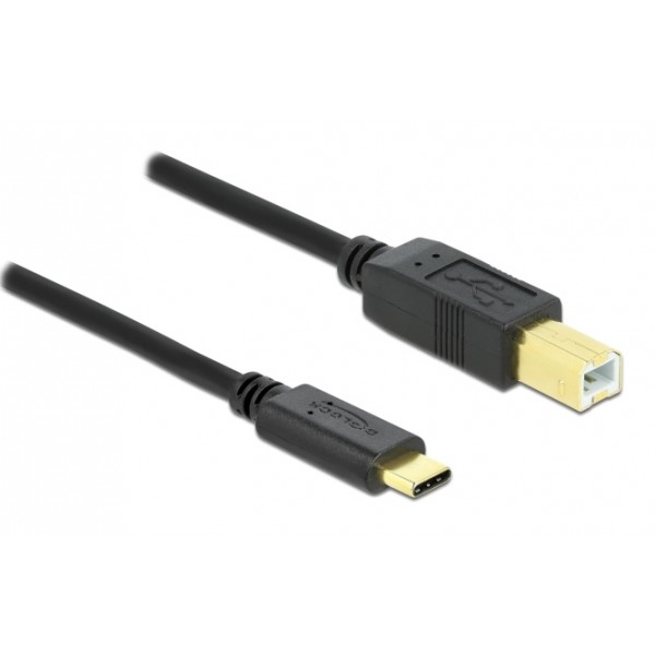 DELOCK καλώδιο USB-C σε USB Type B 83601, 1m, μαύρο - DeLock
