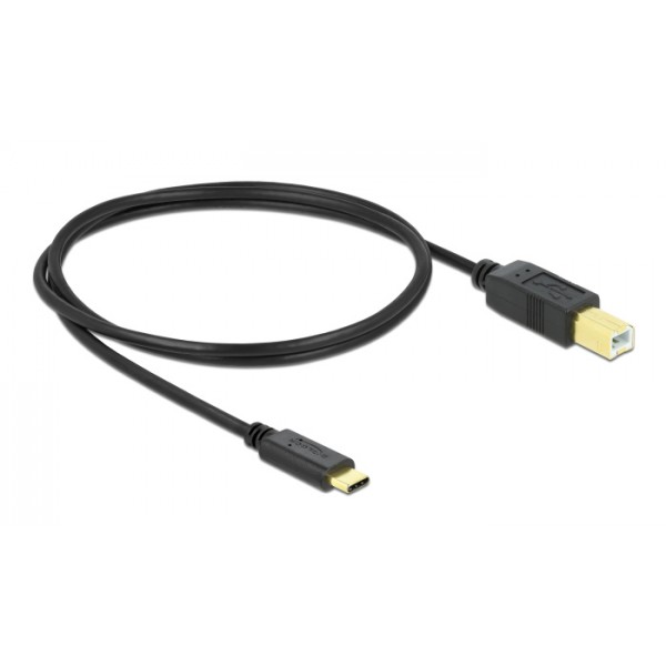 DELOCK καλώδιο USB-C σε USB Type B 83601, 1m, μαύρο - DeLock