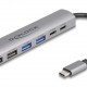 DELOCK USB hub 64232, 6x θυρών, 10Gbps, USB-C σύνδεση, γκρι