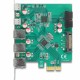 DELOCK κάρτα επέκτασης PCIe x1 σε 3x USB/2x USB-C/19-pin 90109, 5Gbps