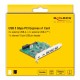 DELOCK κάρτα επέκτασης PCIe x1 σε 3x USB/2x USB-C/19-pin 90109, 5Gbps