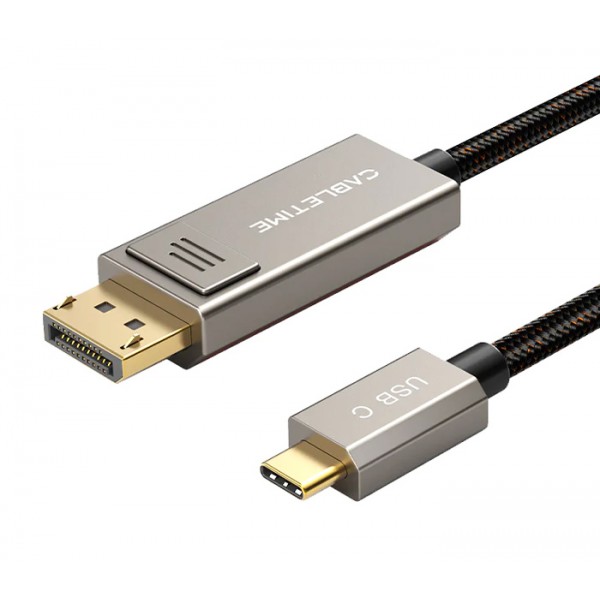 CABLETIME καλώδιο USB-C σε DisplayPort CT-CBD8K, 8K/60Hz, 2m, μαύρο - CABLETIME