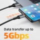 CABLETIME καλώδιο USB-C σε USB CT-AMCMG1, 3A, 5Gbps, 1m, μαύρο