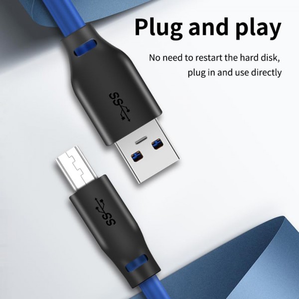 CABLETIME καλώδιο USB σε USB Type B CT-C160-U3-AMBM, 5Gbps, 1m, μπλε - USB