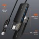 CABLETIME USB hub CT-HUBT3-PB, 4x θυρών, 5Gbps, USB/USB-C σύνδεση, μαύρο