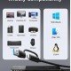 CABLETIME USB hub CT-HUBT3-PB, 4x θυρών, 5Gbps, USB/USB-C σύνδεση, μαύρο