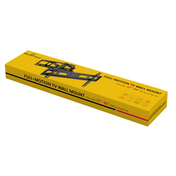 POWERTECH επιτοίχια βάση τηλεόρασης PT-1130, 37-80", έως 40kg, full motion