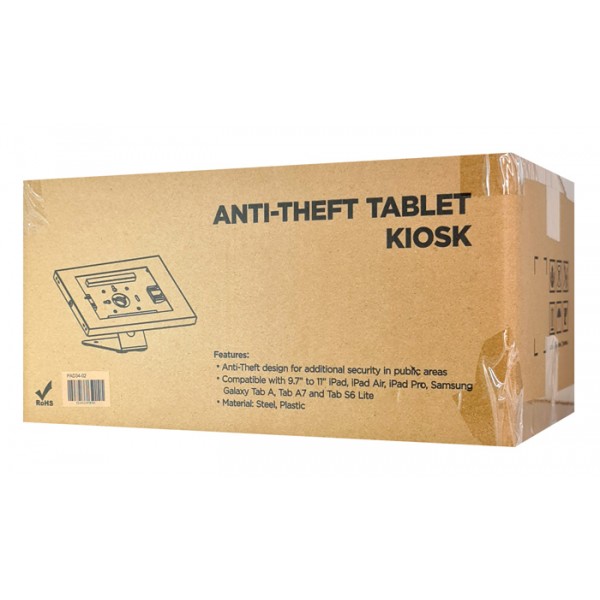 BRATECK επιτραπέζια βάση tablet PAD34-02, αντικλεπτική, 9.7-11", λευκή
