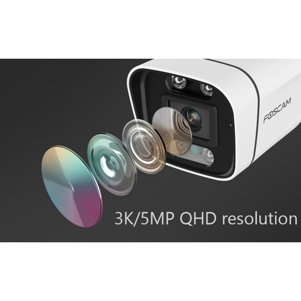 FOSCAM smart IP κάμερα V5P, 5MP 3K, 6x zoom, WiFi, IP66, Onvif, μαύρη - Σύγκριση Προϊόντων