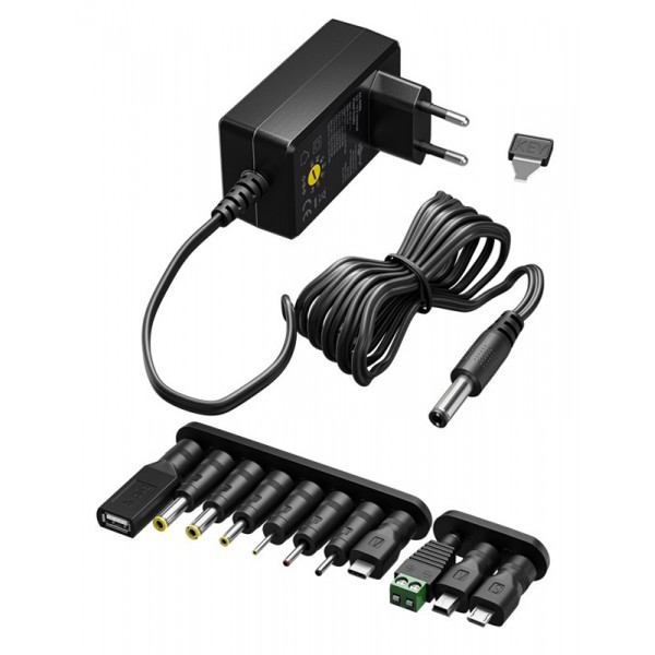 GOOBAY επιτοίχιος φορτιστής 64571, 3V-12V, 7.2W/0.6A, 12 tips - Σύγκριση Προϊόντων