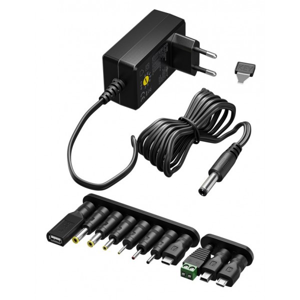 GOOBAY επιτοίχιος φορτιστής 64569, 3V-12V, 18W/1.5A, 12 tips - Σύγκριση Προϊόντων