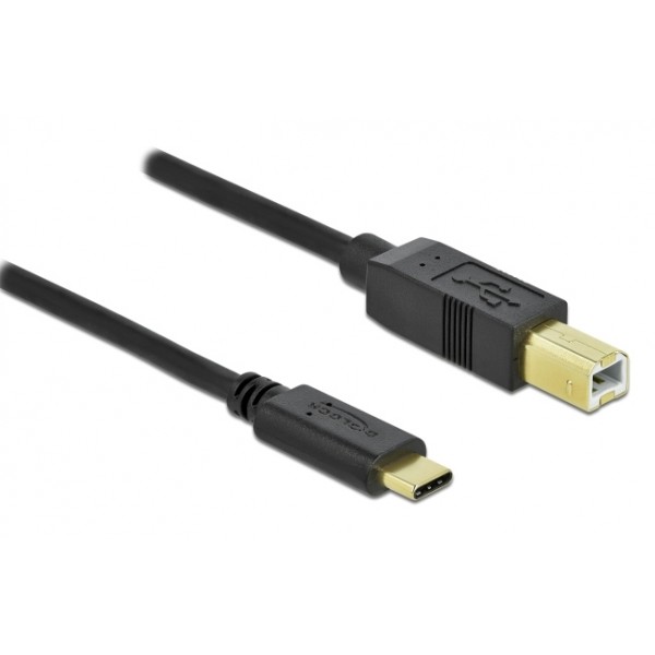 DELOCK καλώδιο USB-C σε USB Type B 83328, 0.5m, μαύρο - DeLock