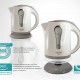 BRUNO βραστήρας νερού BRN-0141, 1L, 1100W, λευκό-γκρι