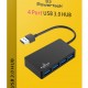 POWERTECH USB hub PT-1145, 4x θυρών, 5Gbps, USB σύνδεση, μαύρο