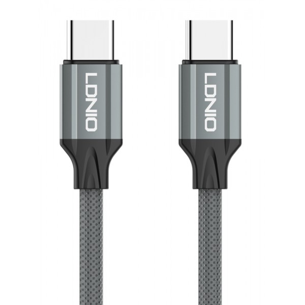 LDNIO καλώδιο USB-C σε USB-C LC441C, 65W PD, 1m, γκρι - LDNIO