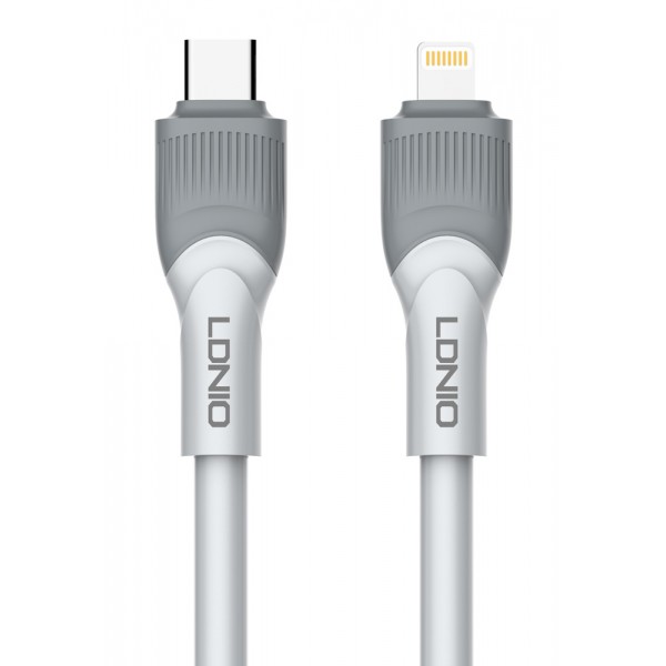 LDNIO καλώδιο Lightning σε USB-C LC601I, 30W PD, 1m, γκρι - LDNIO