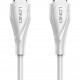 LDNIO καλώδιο USB-C σε USB-C LC611C, 65W PD, 1m, λευκό