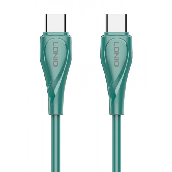 LDNIO καλώδιο USB-C σε USB-C LC611C, 65W PD, 1m, πράσινο - LDNIO