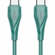LDNIO καλώδιο USB-C σε USB-C LC611C, 65W PD, 1m, πράσινο