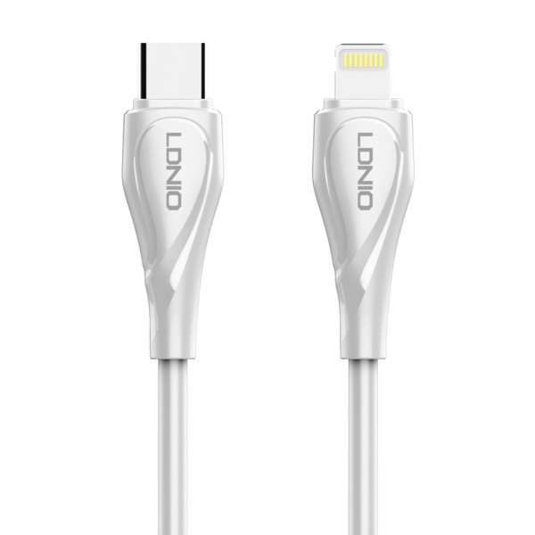 LDNIO καλώδιο Lightning σε USB-C LC611I, 30W PD, 1m, λευκό - LDNIO
