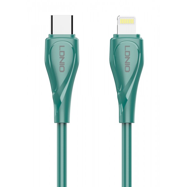 LDNIO καλώδιο Lightning σε USB-C LC611I, 30W PD, 1m, πράσινο - LDNIO