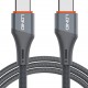 LDNIO καλώδιο USB-C σε USB-C LC631C, 65W PD, 1m, γκρι