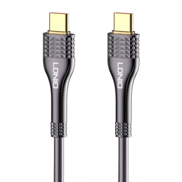 LDNIO καλώδιο USB-C σε USB-C LC651C, 65W, 1m, γκρι - LDNIO