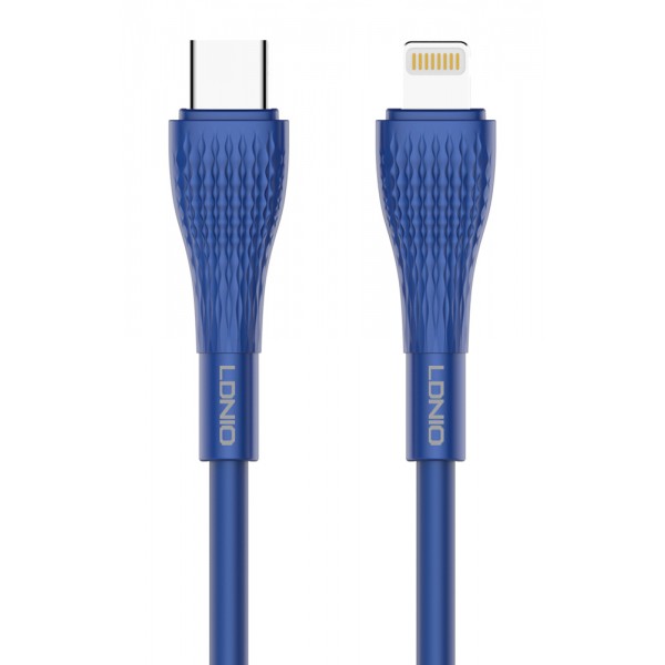 LDNIO καλώδιο Lightning σε USB-C LC672I, 30W PD, 2m, μπλε - LDNIO