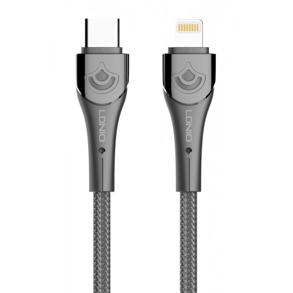 LDNIO καλώδιο Lightning σε USB-C LC861I, 30W PD, 1m, γκρι - LDNIO