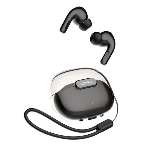 LDNIO earphones με θήκη φόρτισης T02, True Wireless, HiFi, μαύρα - Ακουστικά - Bluetooth
