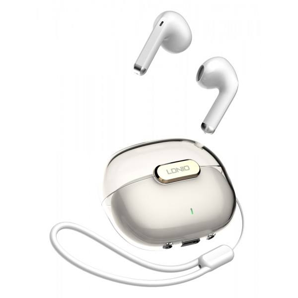 LDNIO earphones με θήκη φόρτισης T03, True Wireless, HiFi, λευκά - Ακουστικά - Bluetooth